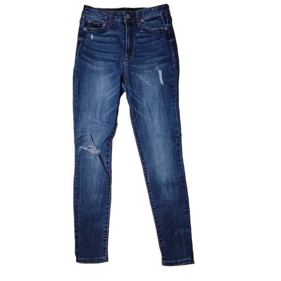 Aeropostale The Norma Jean Distressed Skinny Leg Denim Jeans Size 2 - Picture 1 of 16